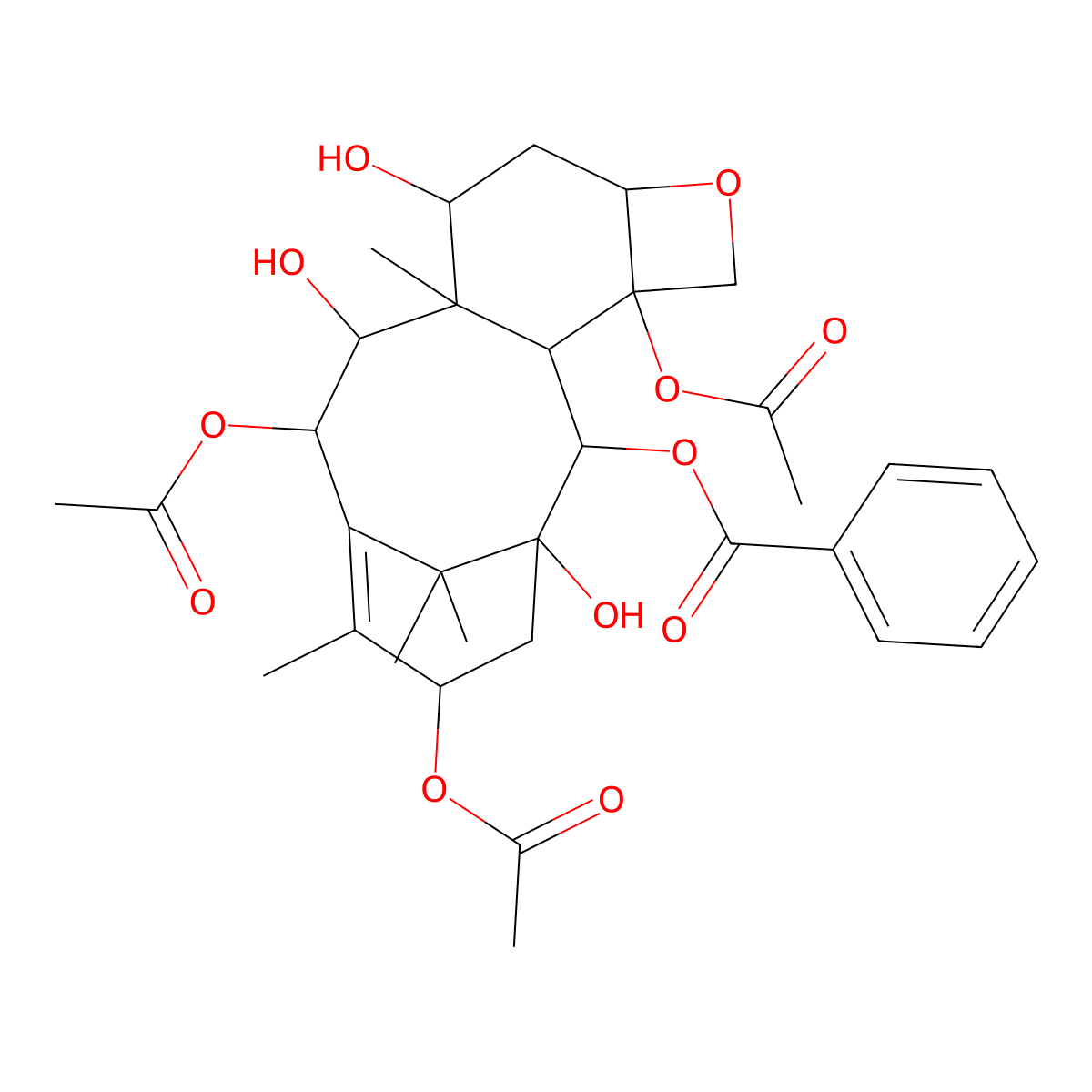 9-Dihydro-13-acetylbaccatin III molecular structure, CAS 142203-65-4