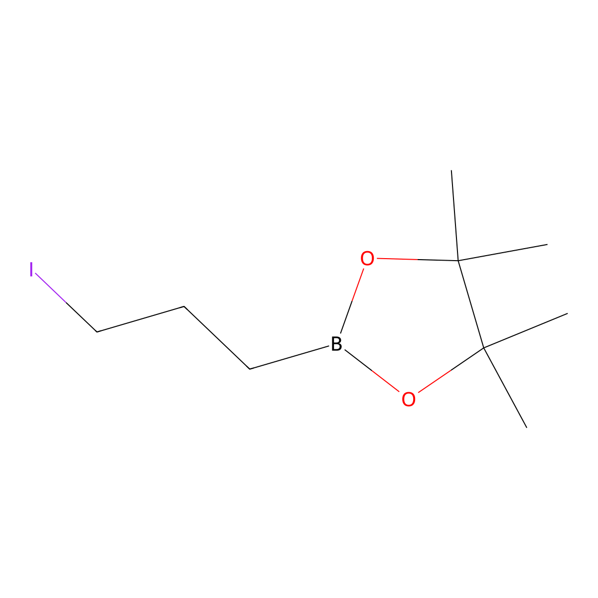 2-(3-Iodopropyl)-4,4,5,5-tetramethyl-1,3,2-dioxaborolane molecular structure, CAS 1422039-20-0