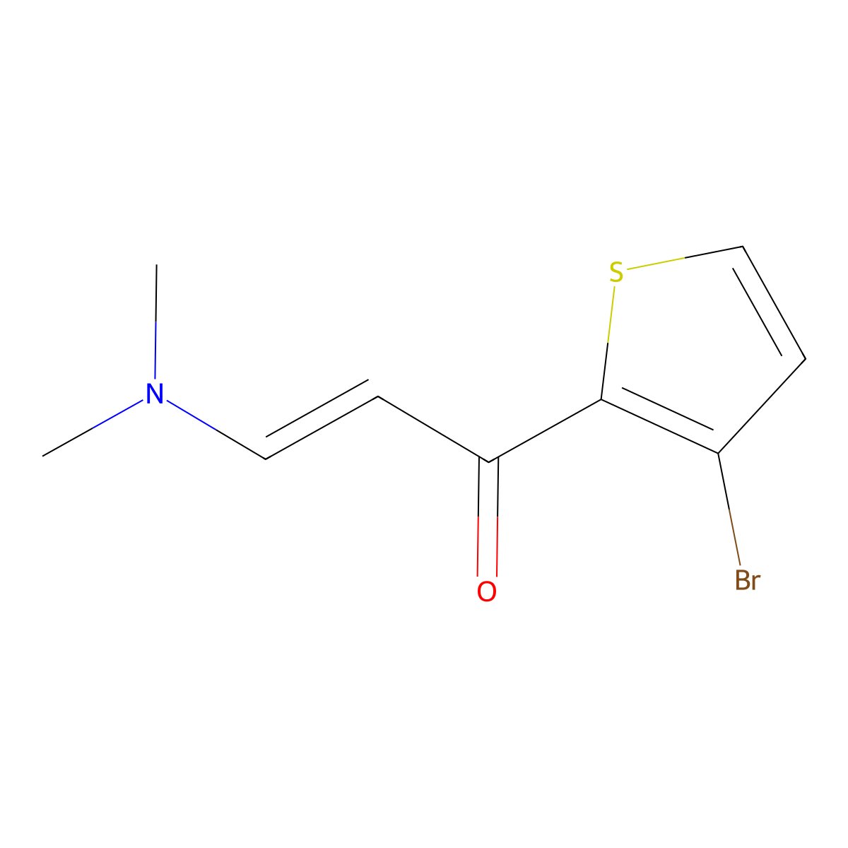 1-(3-Bromo-2-thienyl)-3-(dimethylamino)-2-propen-1-one molecular structure, CAS 1422045-46-2
