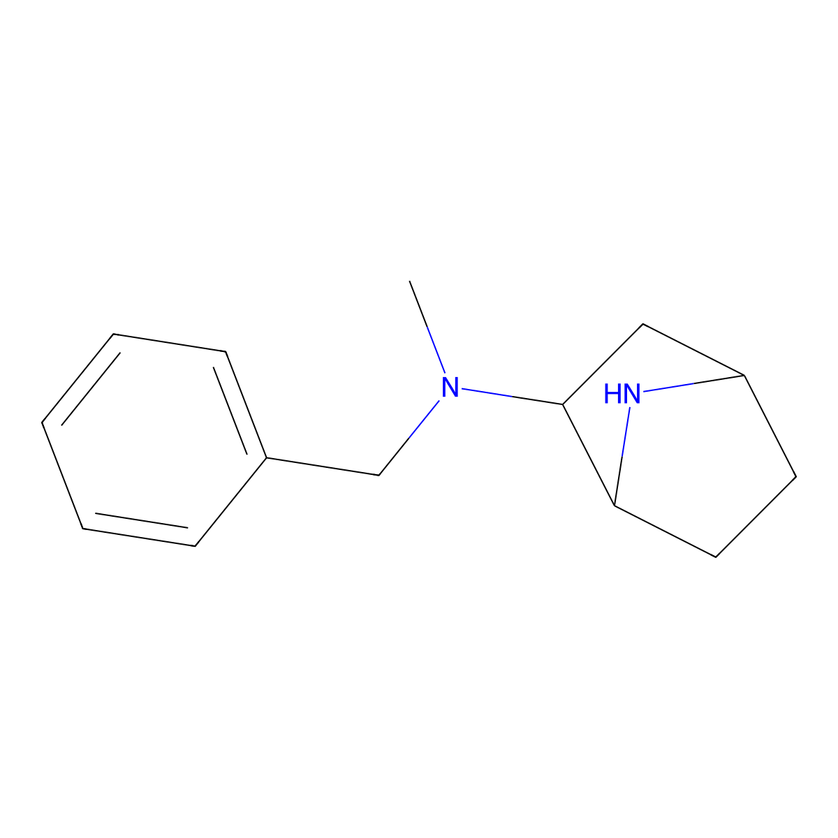 rel-(2R)-N-benzyl-N-methyl-7-azabicyclo[2.2.1]heptan-2-amine molecular structure, CAS 1422056-89-0
