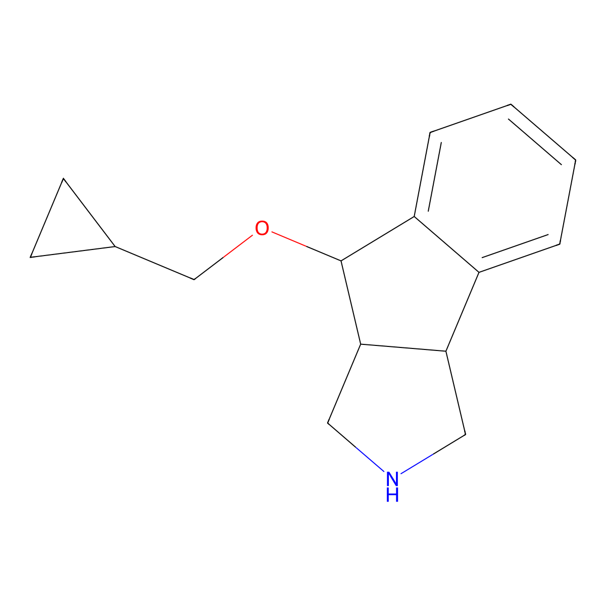 (3aR,8aR)-8-(cyclopropylmethoxy)-1,2,3,3a,8,8a-hexahydroindeno[1,2-c]pyrrole molecular structure, CAS 1422056-92-5