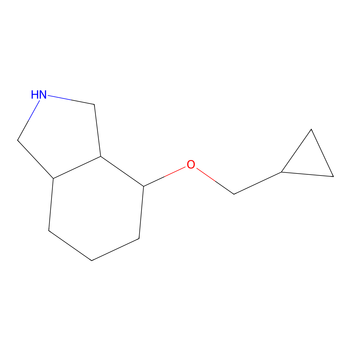 (3Ar,7As)-4-(Cyclopropylmethoxy)Octahydro-1H-Isoindole molecular structure, CAS 1422057-09-7