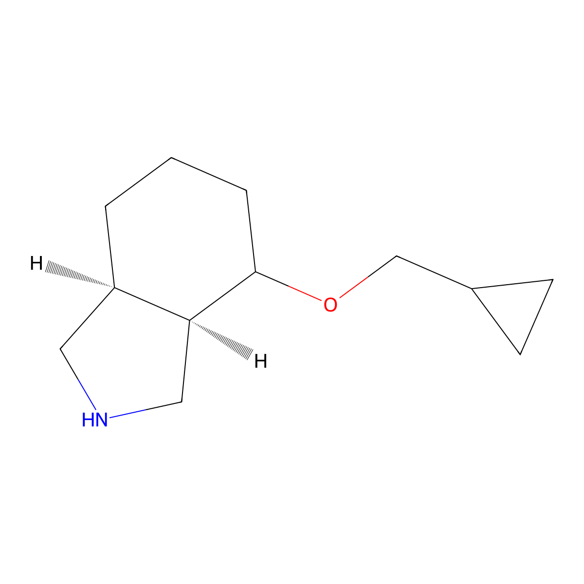 (3Ar,7As)-4-(Cyclopropylmethoxy)Octahydro-1H-Isoindole molecular structure, CAS 1422057-09-7