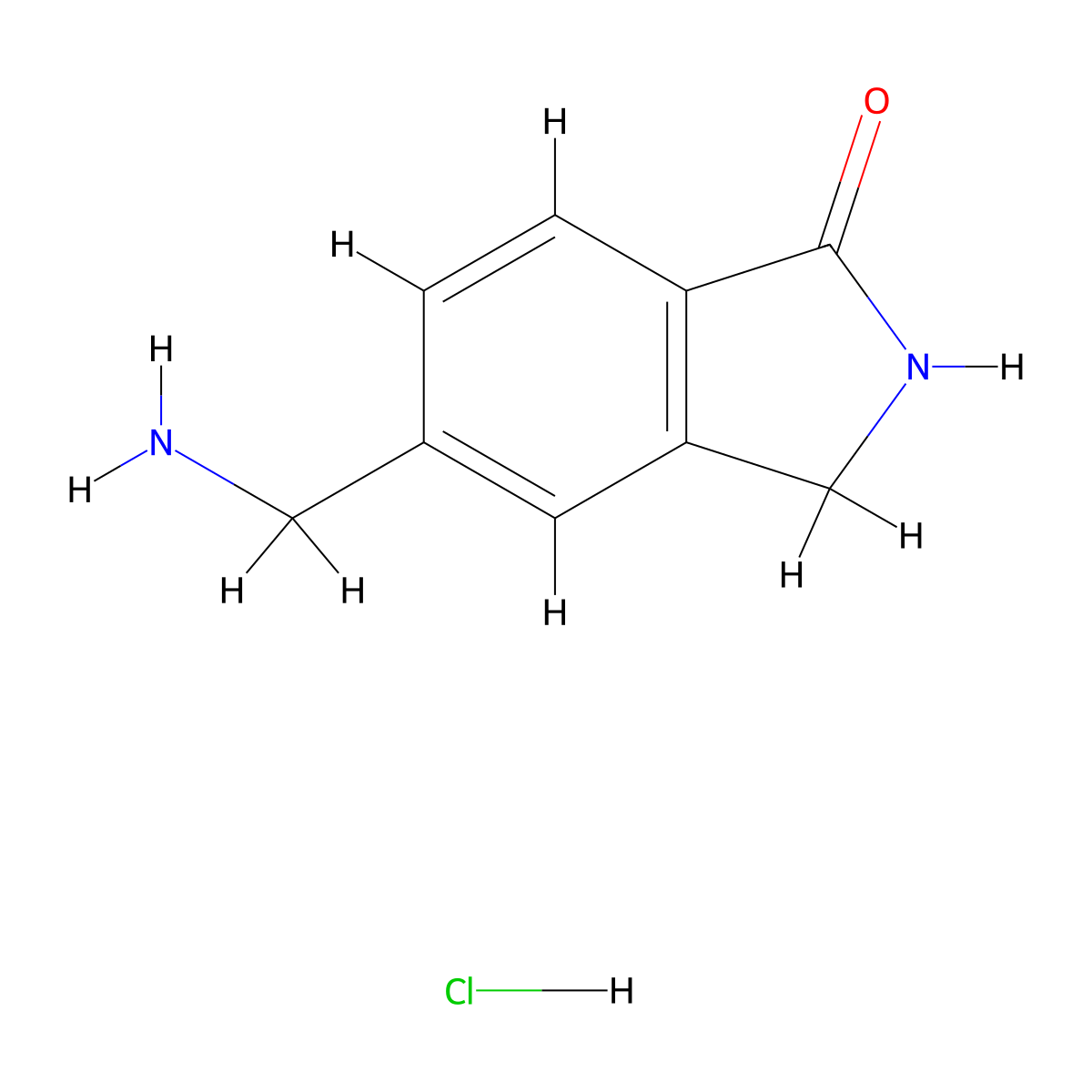 5-(aminomethyl)-2,3-dihydro-1H-isoindol-1-one hydrochloride molecular structure, CAS 1422057-35-9