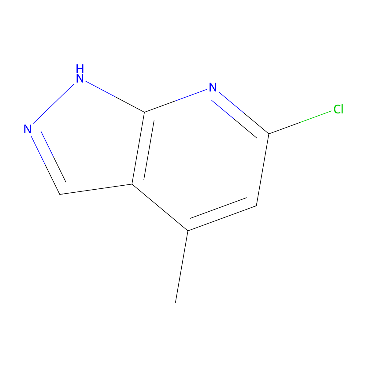 6-chloro-4-methyl-1H-pyrazolo[3,4-b]pyridine molecular structure, CAS 1422057-41-7