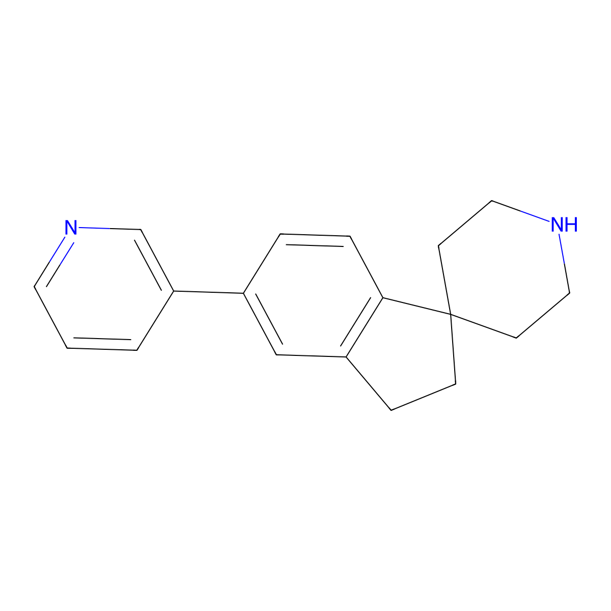 5-(Pyridin-3-yl)-2,3-dihydrospiro[indene-1,4'-piperidine] molecular structure, CAS 1422057-78-0