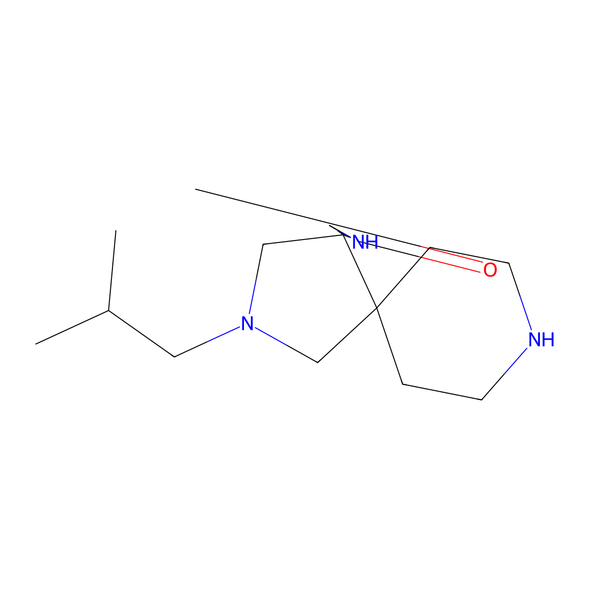13-(2-Methylpropyl)-3,9,13-triazadispiro[4.0.56.35]tetradecan-4-one molecular structure, CAS 1422057-93-9