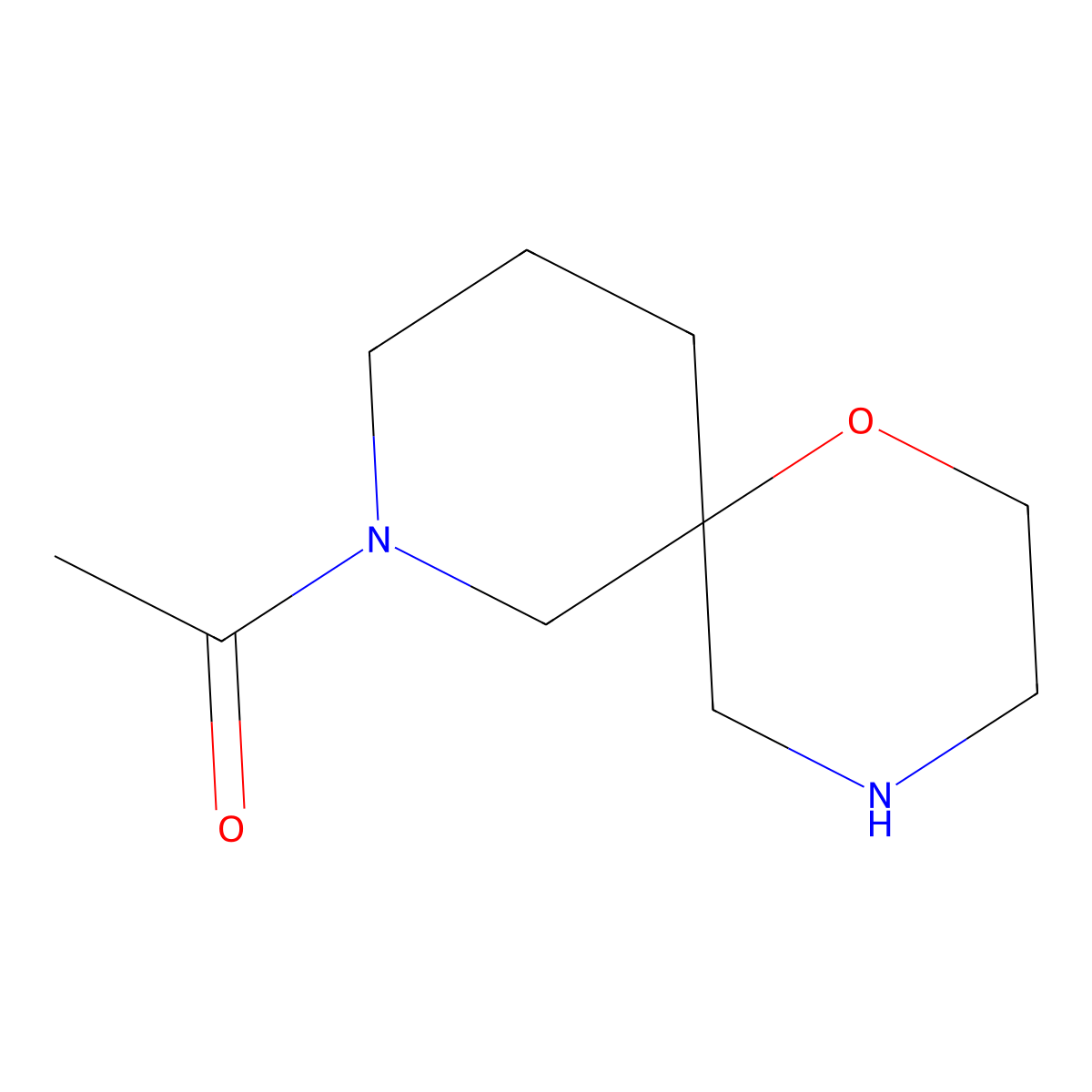 1-(1-Oxa-4,8-diazaspiro[5.5]undecan-8-yl)ethanone molecular structure, CAS 1422057-96-2