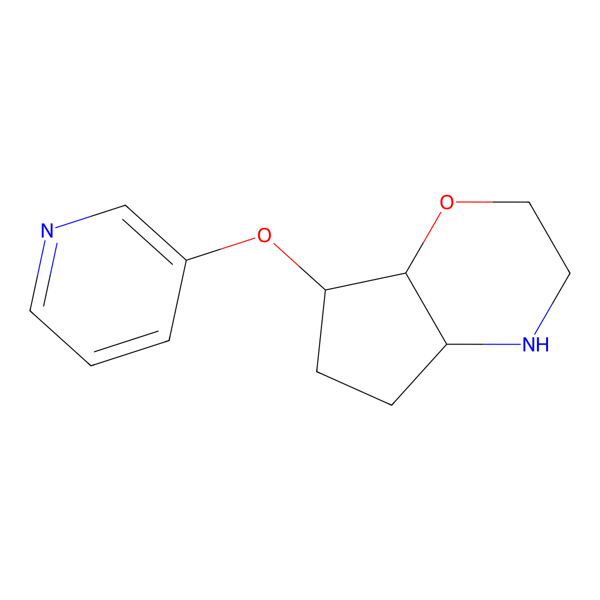 (4aS,7S,7aR)-7-(pyridin-3-yloxy)octahydrocyclopenta[b][1,4]oxazine molecular structure, CAS 1422058-16-9