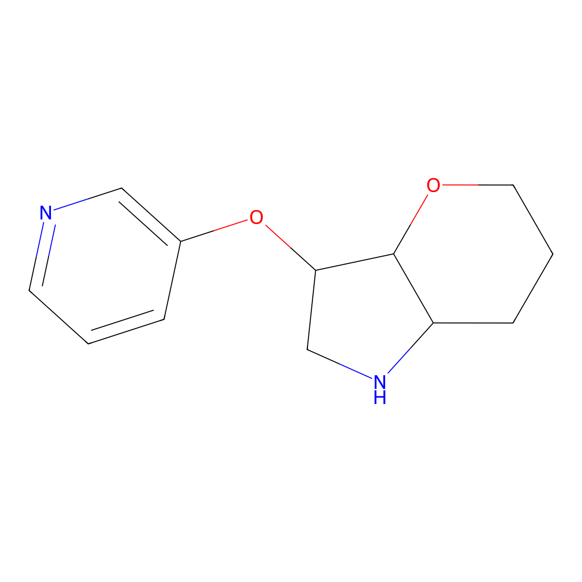 (3S,3aS,7aS)-3-(pyridin-3-yloxy)octahydropyrano[3,2-b]pyrrole molecular structure, CAS 1422058-22-7
