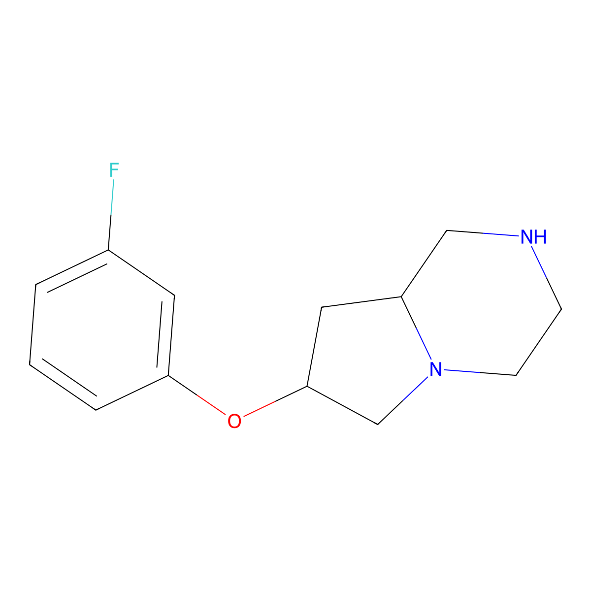 7-(3-Fluorophenoxy)octahydropyrrolo[1,2-a]pyrazine molecular structure, CAS 1422058-45-4