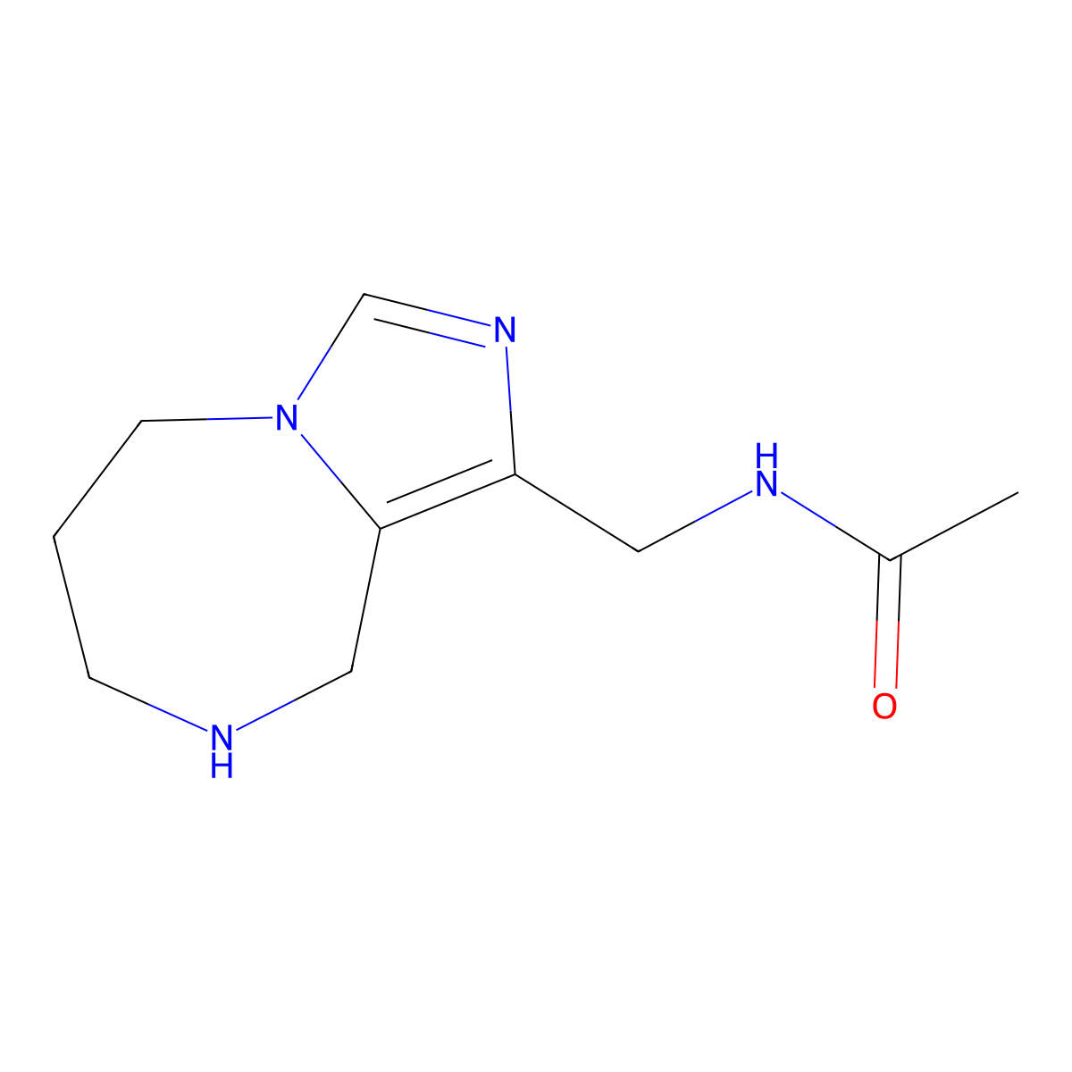 N-((6,7,8,9-Tetrahydro-5H-Imidazo[1,5-A][1,4]Diazepin-1-Yl)Methyl)Acetamide molecular structure, CAS 1422058-82-9