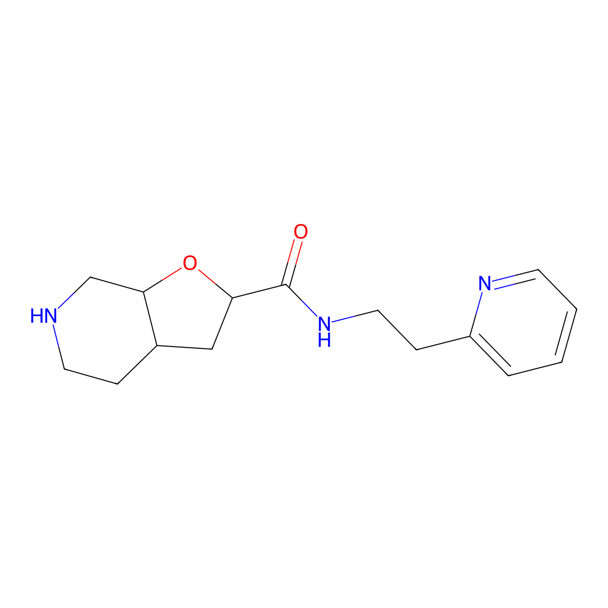(2R,3aS,7aR)-N-(2-(pyridin-2-yl)ethyl)octahydrofuro[2,3-c]pyridine-2-carboxamide molecular structure, CAS 1422058-83-0