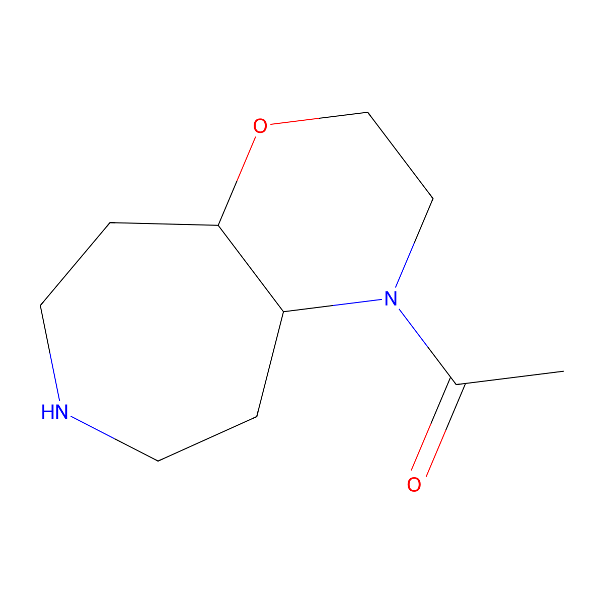 1-(Octahydro-[1,4]oxazino[2,3-d]azepin-4(4aH)-yl)ethan-1-one molecular structure, CAS 1422058-89-6