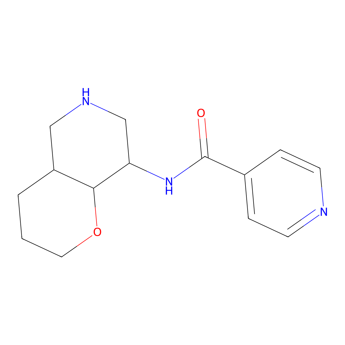 Rel-N-((4As,8R,8As)-Octahydro-2H-Pyrano[3,2-C]Pyridin-8-Yl)Isonicotinamide molecular structure, CAS 1422058-91-0