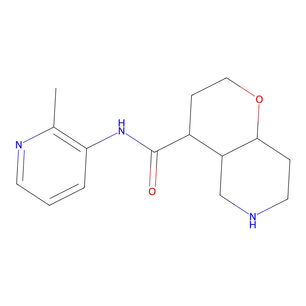 (4R,4aS,8aR)-N-(2-methylpyridin-3-yl)octahydro-2H-pyrano[3,2-c]pyridine-4-carboxamide molecular structure, CAS 1422059-01-5