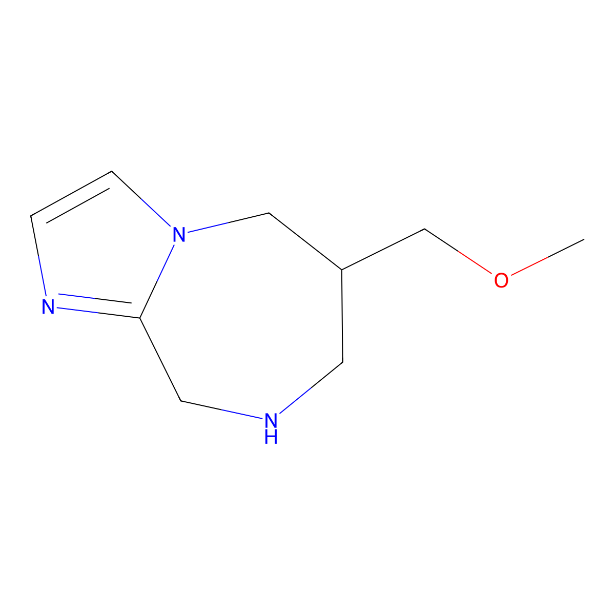 6-(Methoxymethyl)-6,7,8,9-Tetrahydro-5H-Imidazo[1,2-A][1,4]Diazepine molecular structure, CAS 1422059-25-3
