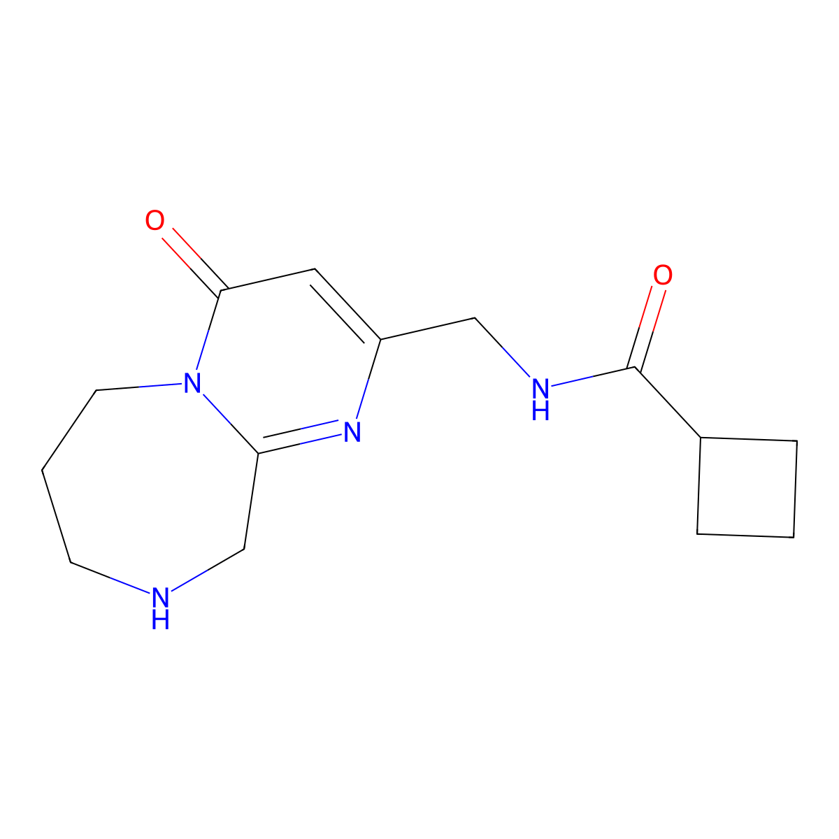 N-[(4-oxo-7,8,9,10-tetrahydro-6H-pyrimido[1,2-a][1,4]diazepin-2-yl)methyl]cyclobutanecarboxamide molecular structure, CAS 1422059-29-7