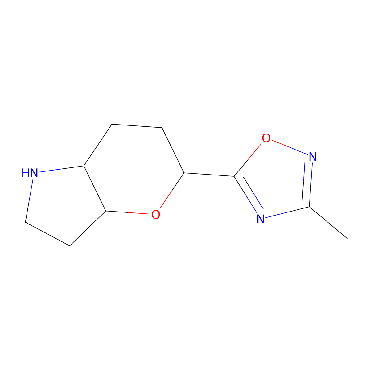 Rel-(3Ar,5R,7Ar)-5-(3-Methyl-1,2,4-Oxadiazol-5-Yl)Octahydropyrano[3,2-B]Pyrrole molecular structure, CAS 1422059-31-1