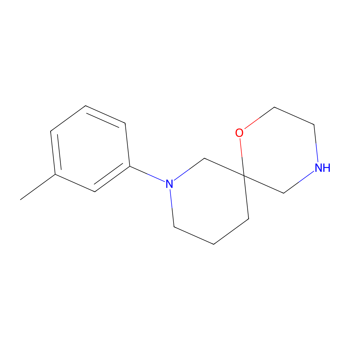 8-(m-Tolyl)-1-oxa-4,8-diazaspiro[5.5]undecane molecular structure, CAS 1422059-46-8
