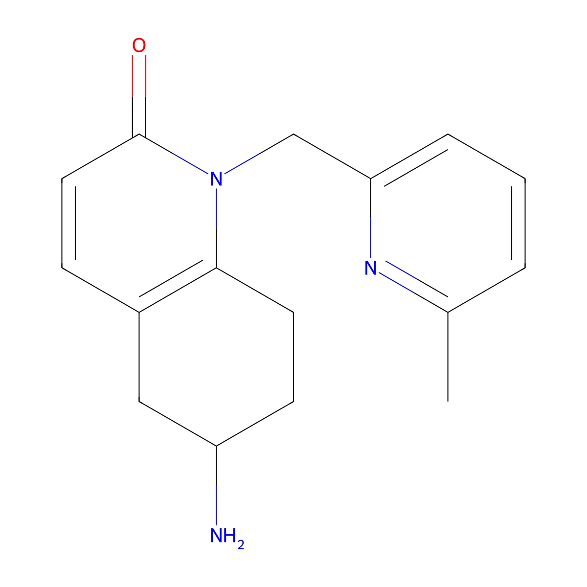 6-Amino-1-((6-methylpyridin-2-yl)methyl)-5,6,7,8-tetrahydroquinolin-2(1H)-one molecular structure, CAS 1422059-48-0