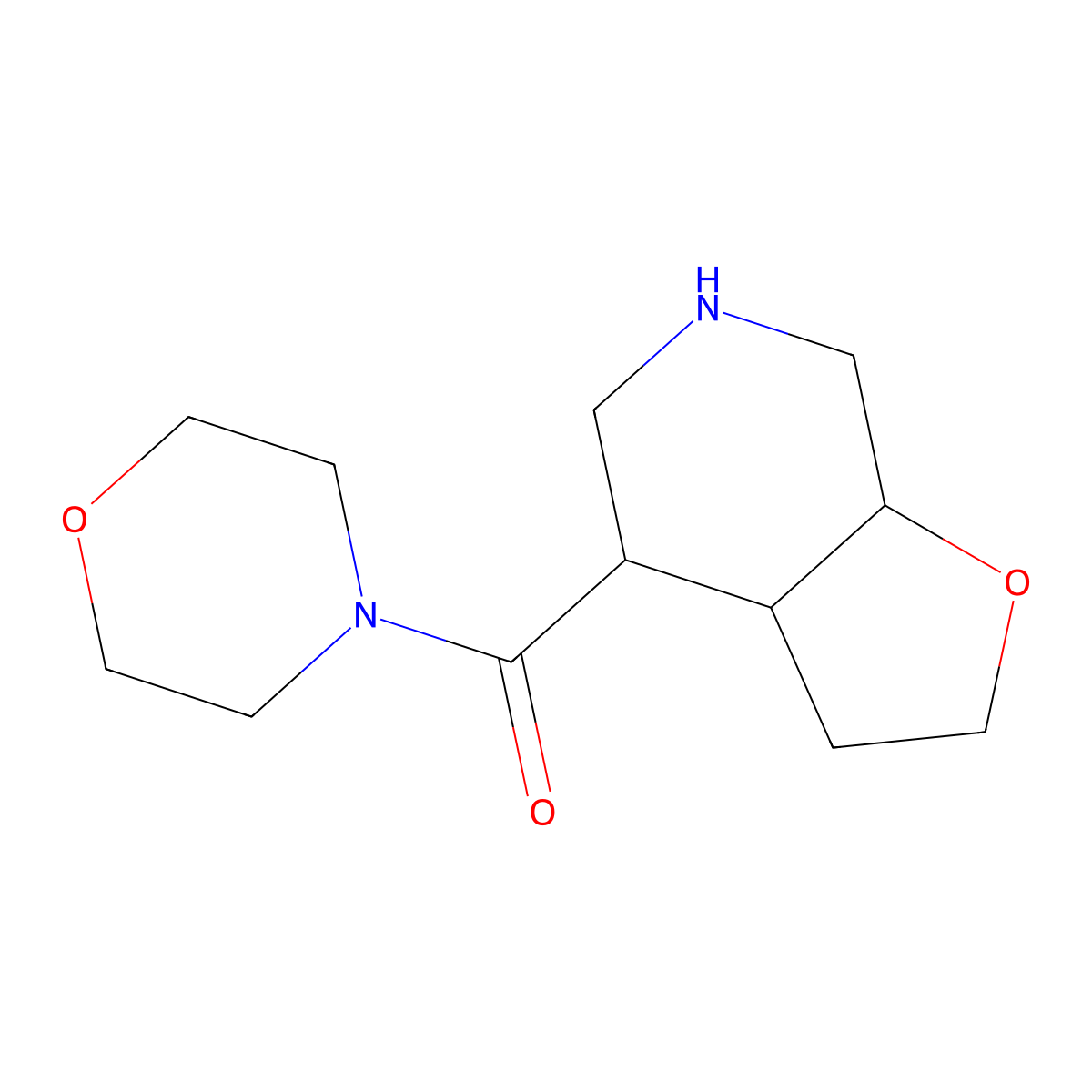 [(3aS,4R,7aS)-2,3,3a,4,5,6,7,7a-octahydrofuro[2,3-c]pyridin-4-yl]-morpholin-4-ylmethanone molecular structure, CAS 1422059-50-4