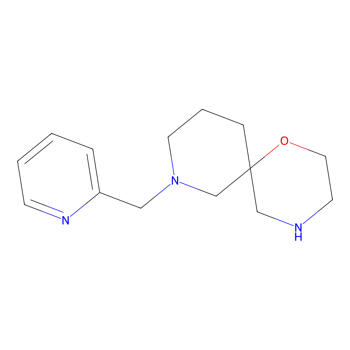 8-(Pyridin-2-ylmethyl)-1-oxa-4,8-diazaspiro[5.5]undecane molecular structure, CAS 1422060-01-2