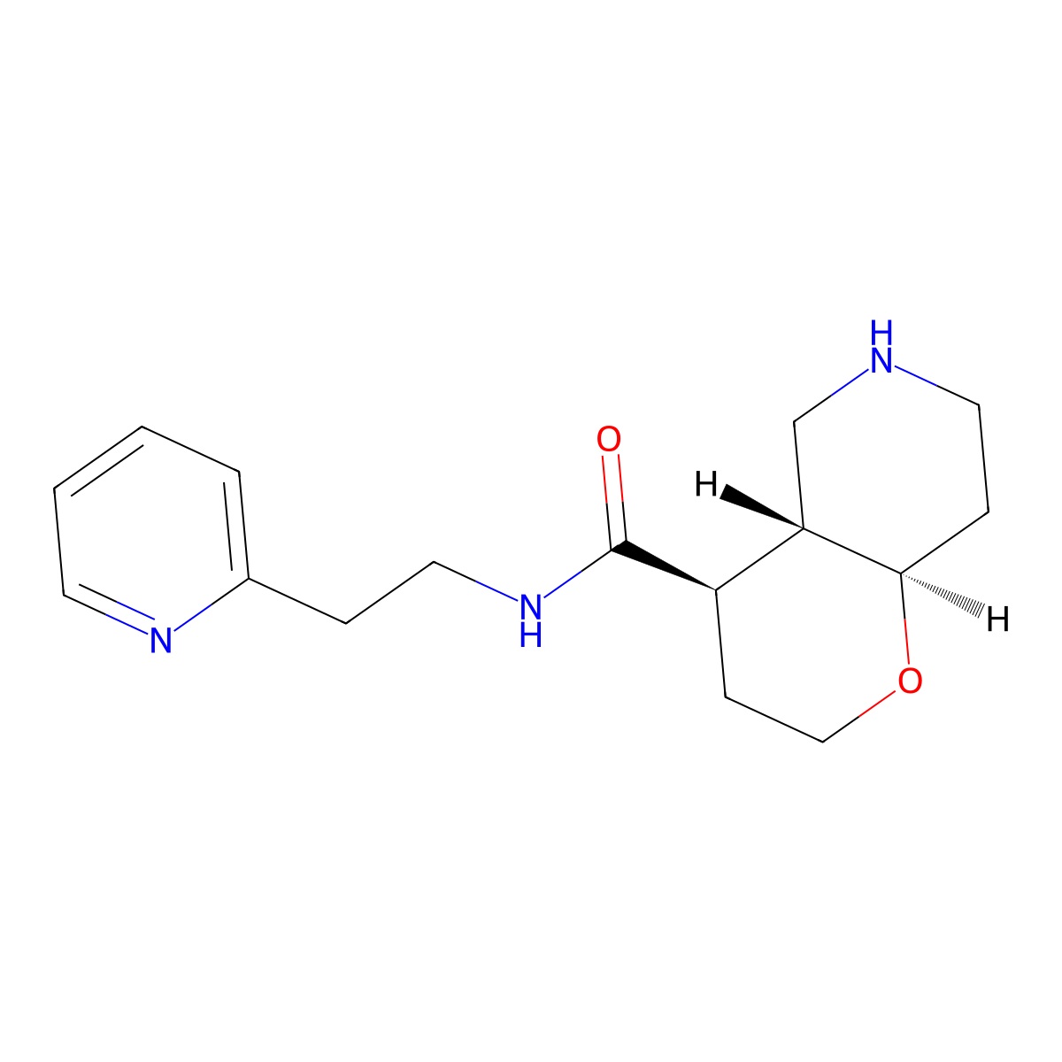 (4R,4aR,8aR)-N-(2-(pyridin-2-yl)ethyl)octahydro-2H-pyrano[3,2-c]pyridine-4-carboxamide molecular structure, CAS 1422060-17-0