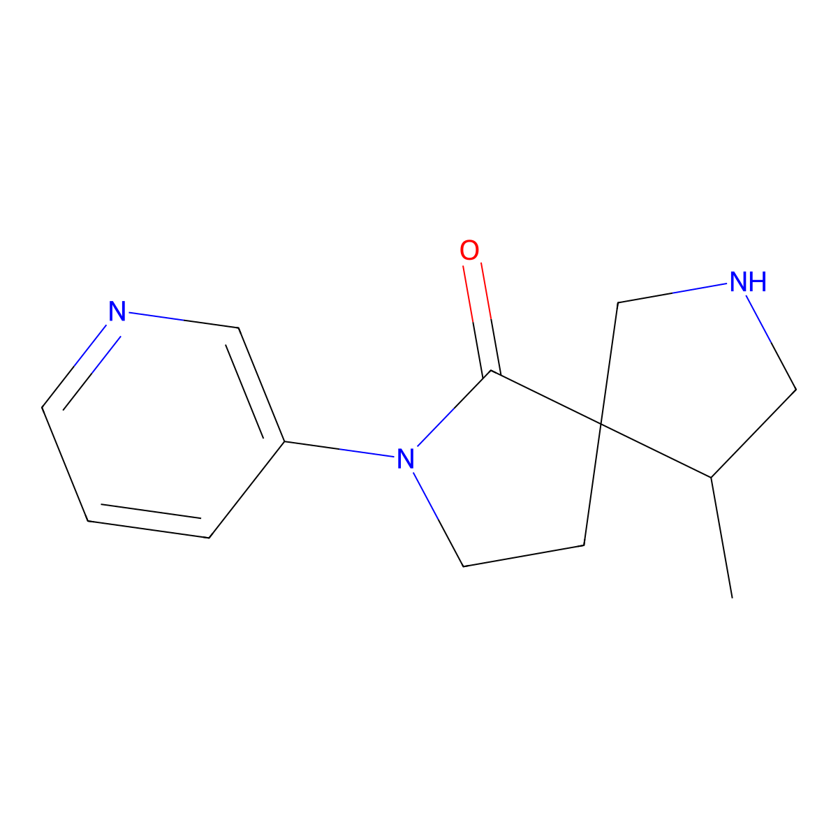 Rel-(5S,9S)-9-Methyl-2-(Pyridin-3-Yl)-2,7-Diazaspiro[4.4]Nonan-1-One molecular structure, CAS 1422060-27-2