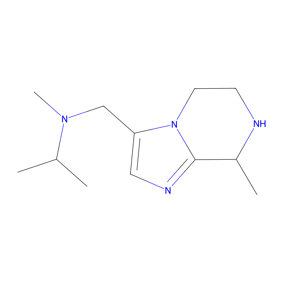 N-Methyl-N-((8-methyl-5,6,7,8-tetrahydroimidazo[1,2-a]pyrazin-3-yl)methyl)propan-2-amine molecular structure, CAS 1422060-33-0