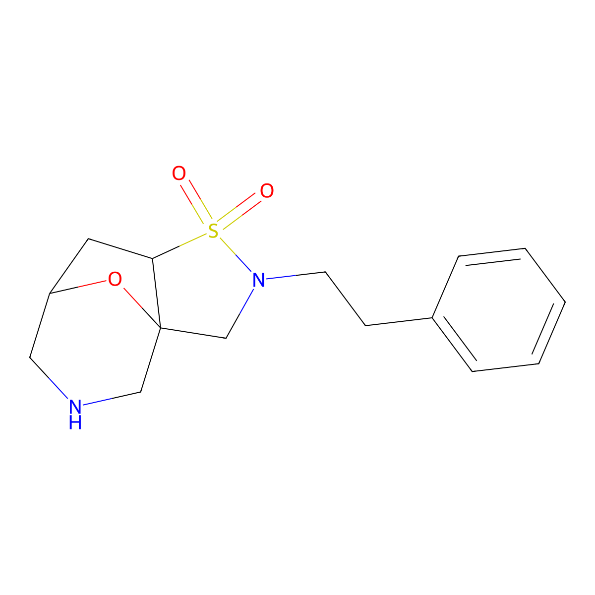 Rel-(3As,7R,8As)-2-Phenethyloctahydro-3A,7-Epoxyisothiazolo[4,5-C]Azepine 1,1-Dioxide molecular structure, CAS 1422060-46-5
