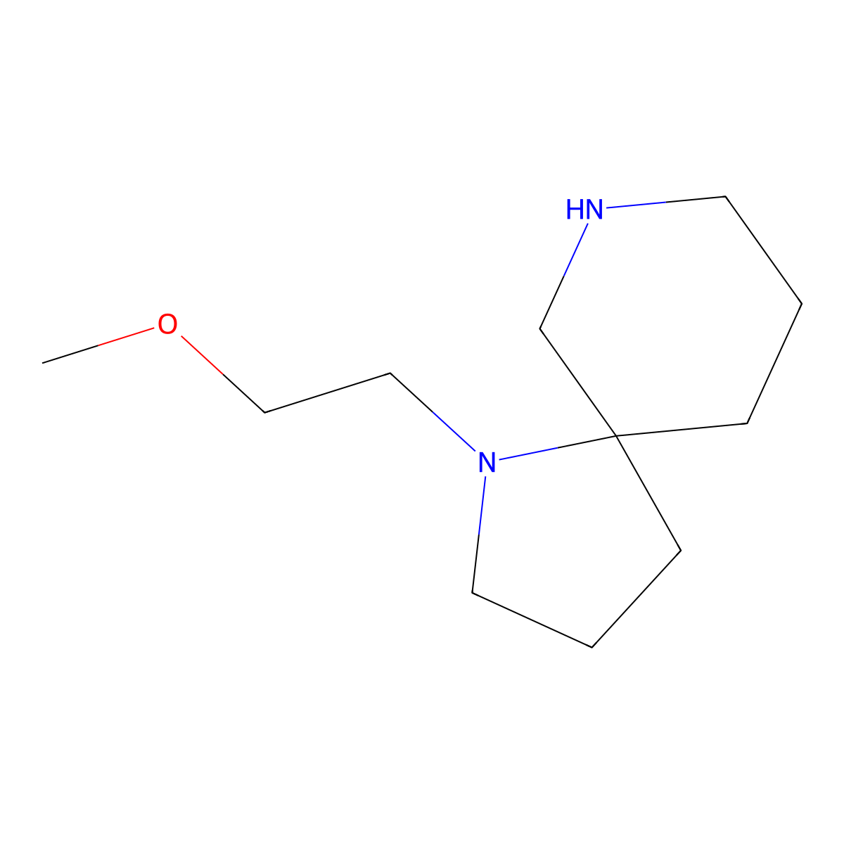 1-(2-Methoxyethyl)-1,7-diazaspiro[4.5]decane molecular structure, CAS 1422060-88-5