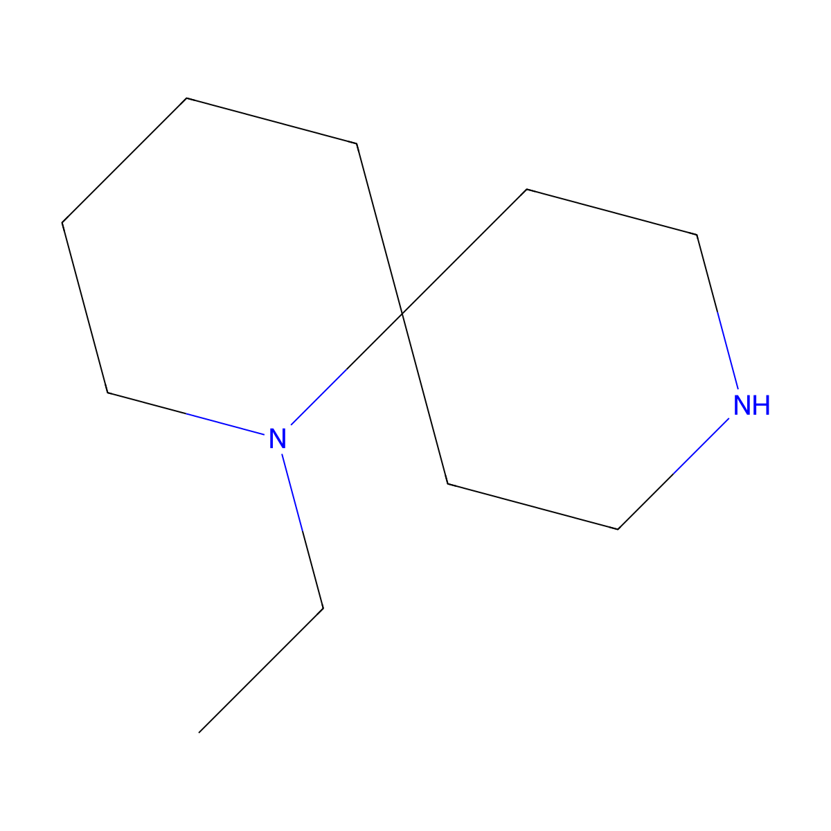 1-Ethyl-1,9-diazaspiro[5.5]undecane molecular structure, CAS 1422061-01-5