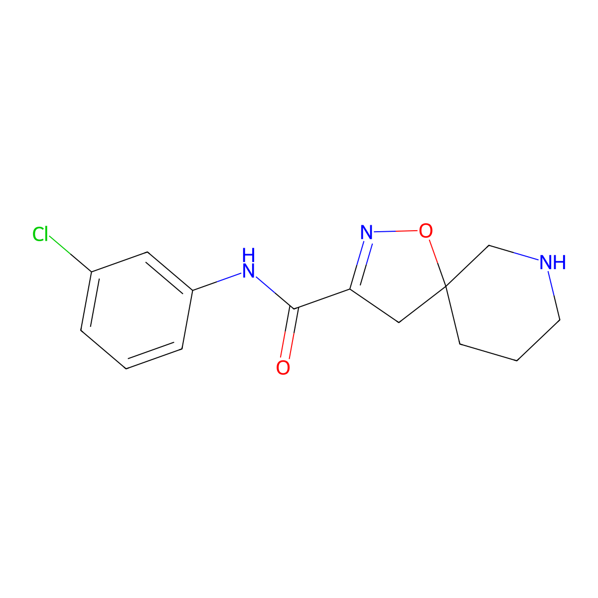 N-(3-Chlorophenyl)-1-oxa-2,7-diazaspiro[4.5]dec-2-ene-3-carboxamide molecular structure, CAS 1422061-24-2