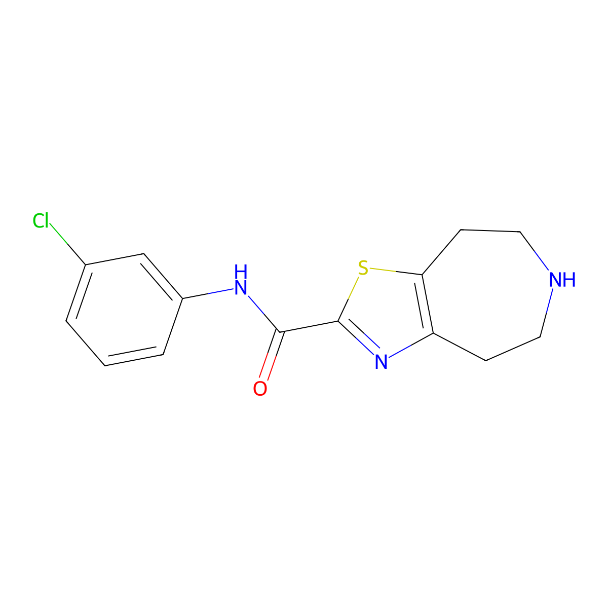 N-(3-Chlorophenyl)-5,6,7,8-Tetrahydro-4H-Thiazolo[4,5-D]Azepine-2-Carboxamide molecular structure, CAS 1422061-25-3