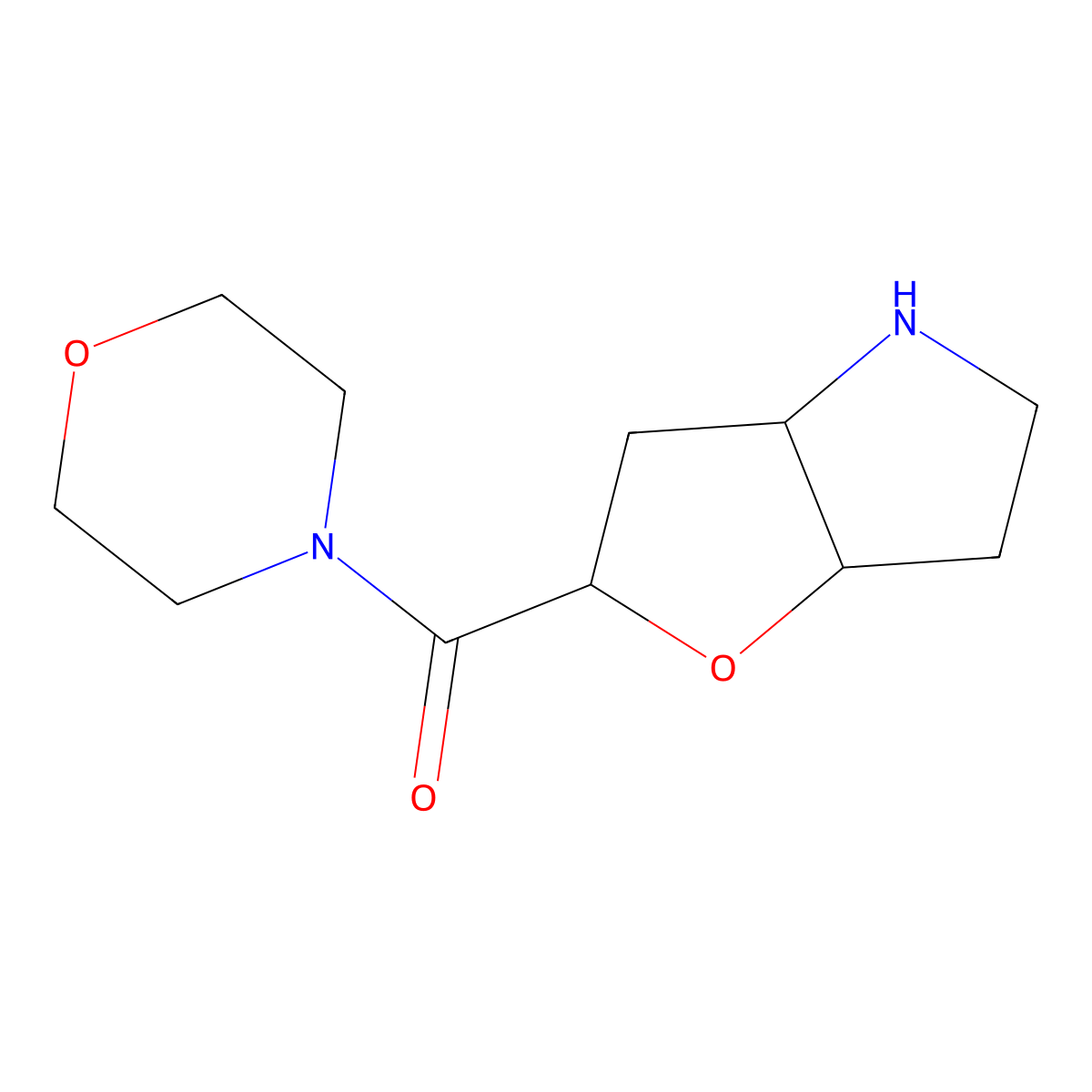 ((2R,3aR,6aR)-hexahydro-2H-furo[3,2-b]pyrrol-2-yl)(morpholino)methanone molecular structure, CAS 1422061-44-6
