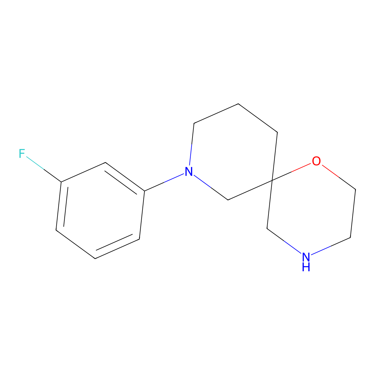 8-(3-Fluorophenyl)-1-oxa-4,8-diazaspiro[5.5]undecane molecular structure, CAS 1422061-45-7