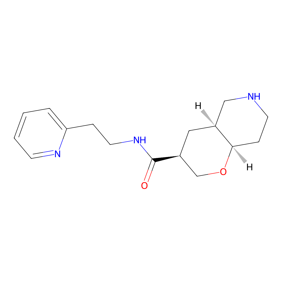 (3S,4aS,8aR)-N-(2-(pyridin-2-yl)ethyl)octahydro-2H-pyrano[3,2-c]pyridine-3-carboxamide molecular structure, CAS 1422061-49-1
