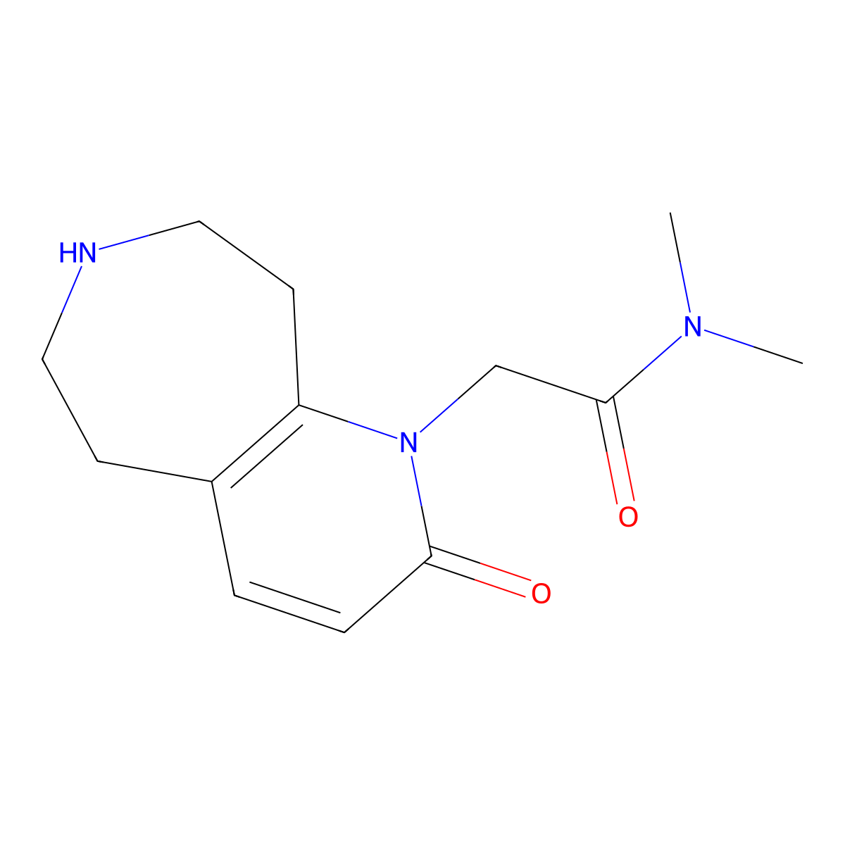 N,N-dimethyl-2-(2-oxo-6,7,8,9-tetrahydro-5H-pyrido[2,3-d]azepin-1-yl)acetamide molecular structure, CAS 1422061-51-5