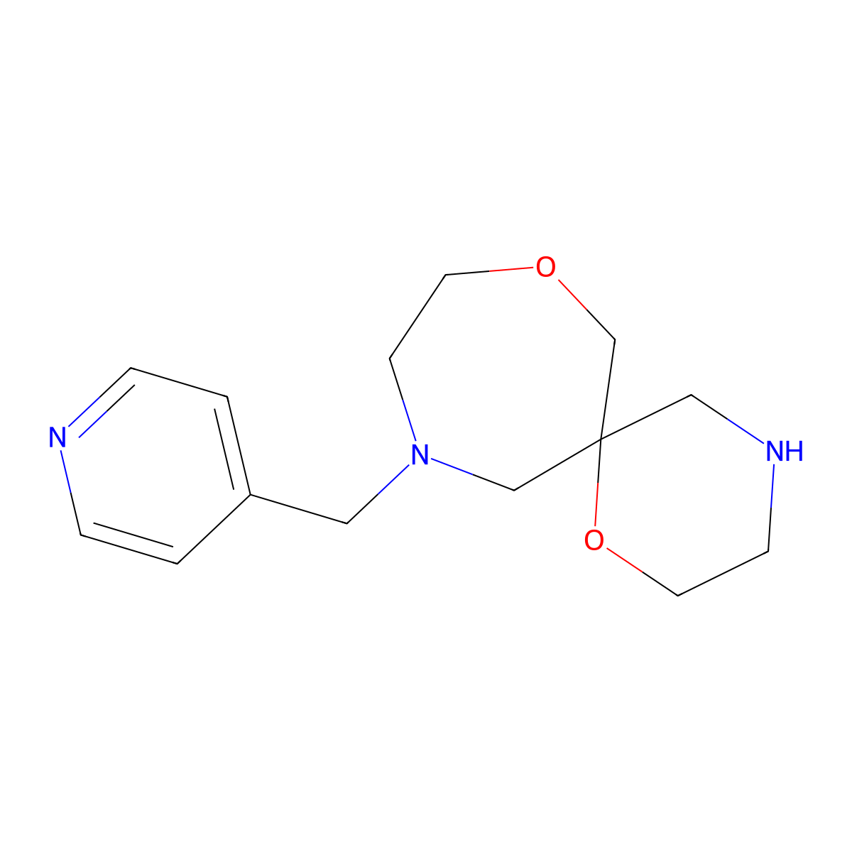 11-(Pyridin-4-ylmethyl)-1,8-dioxa-4,11-diazaspiro[5.6]dodecane molecular structure, CAS 1422061-59-3