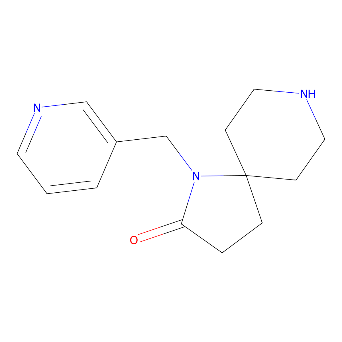 1-(Pyridin-3-ylmethyl)-1,8-diazaspiro[4.5]decan-2-one molecular structure, CAS 1422061-61-7