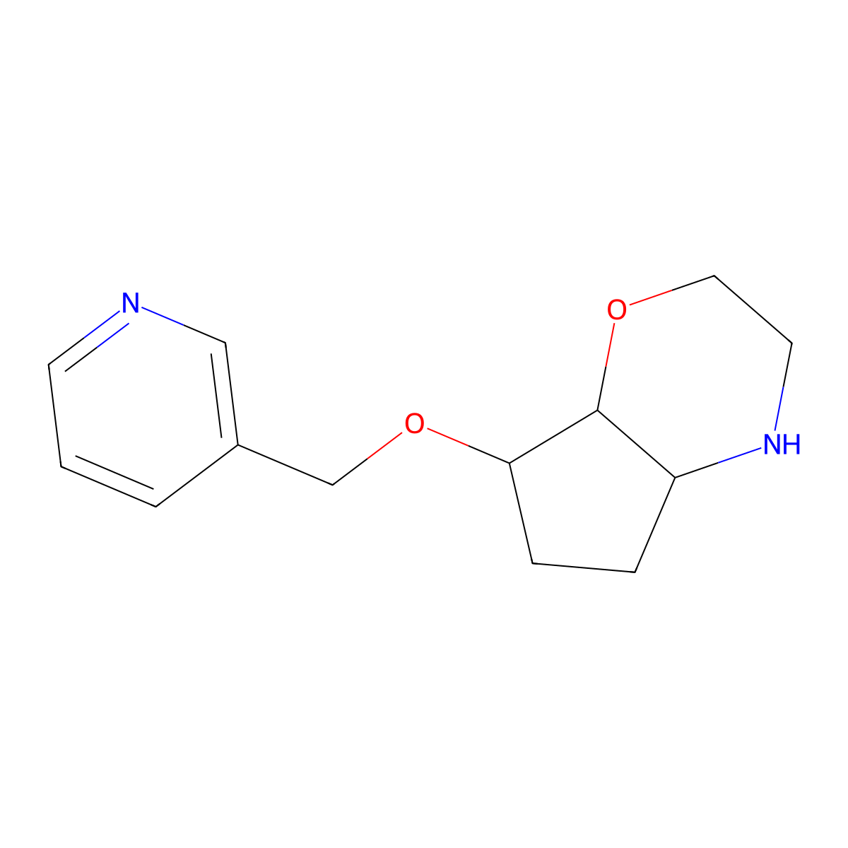 (4aS,7R,7aR)-7-(pyridin-3-ylmethoxy)octahydrocyclopenta[b][1,4]oxazine molecular structure, CAS 1422061-72-0