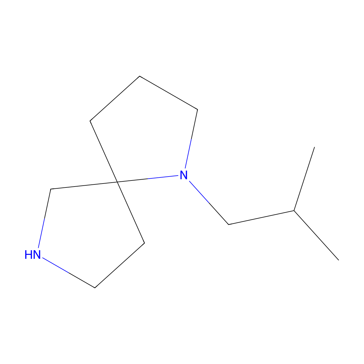 1-Isobutyl-1,7-diazaspiro[4.4]nonane molecular structure, CAS 1422061-75-3