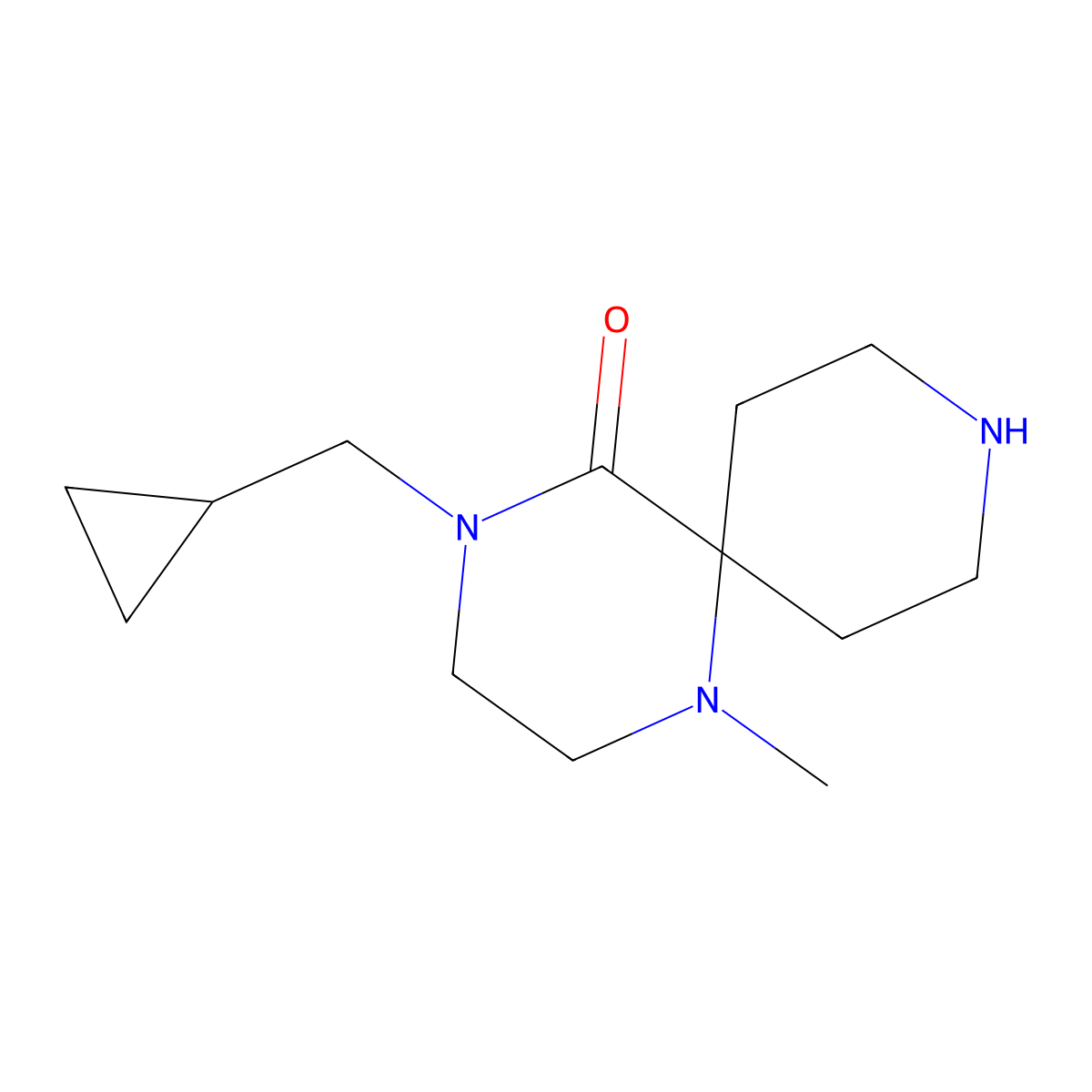 4-(Cyclopropylmethyl)-1-methyl-1,4,9-triazaspiro[5.5]undecan-5-one molecular structure, CAS 1422061-82-2