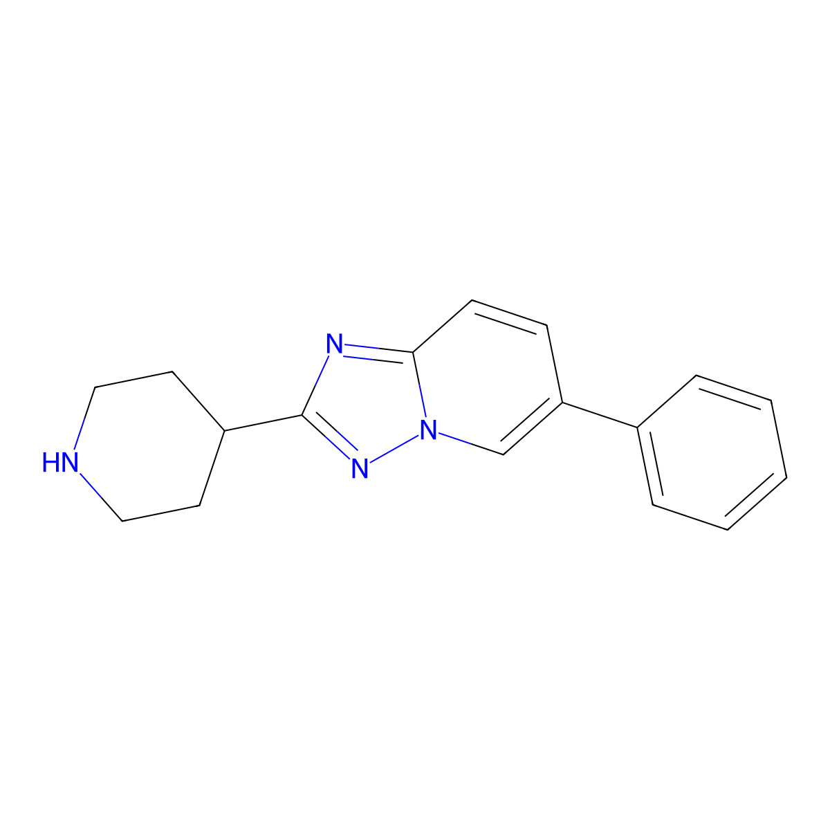 6-Phenyl-2-(Piperidin-4-Yl)-[1,2,4]Triazolo[1,5-A]Pyridine molecular structure, CAS 1422061-85-5