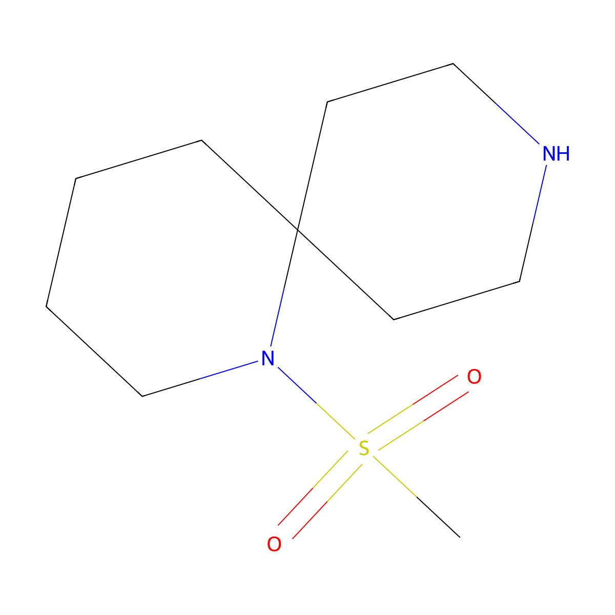 1-(Methylsulfonyl)-1,9-diazaspiro[5.5]undecane molecular structure, CAS 1422061-99-1