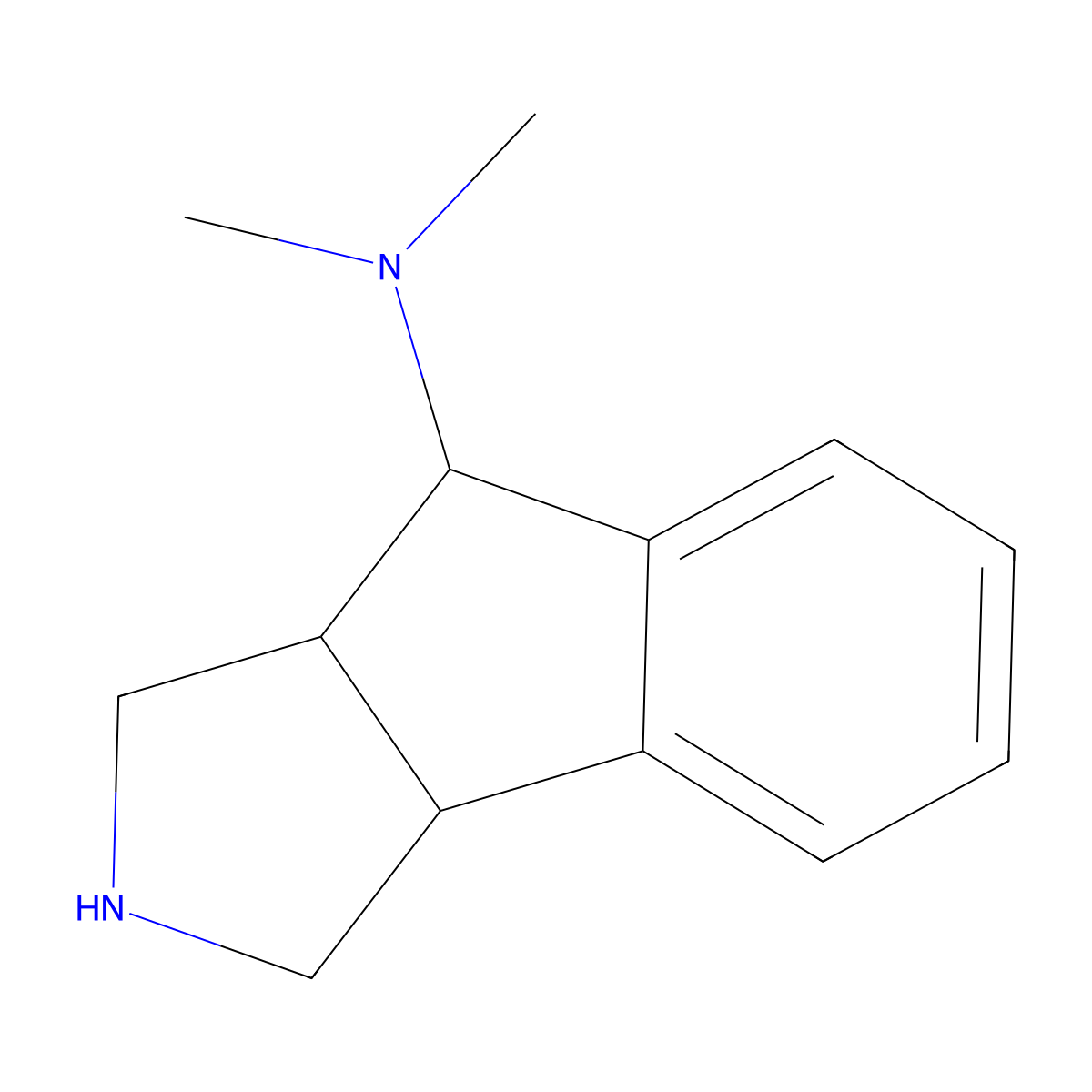 rel-(3aR,8R,8aR)-N,N-dimethyl-1,2,3,3a,8,8a-hexahydroindeno[2,1-c]pyrrol-8-amine molecular structure, CAS 1422062-03-0