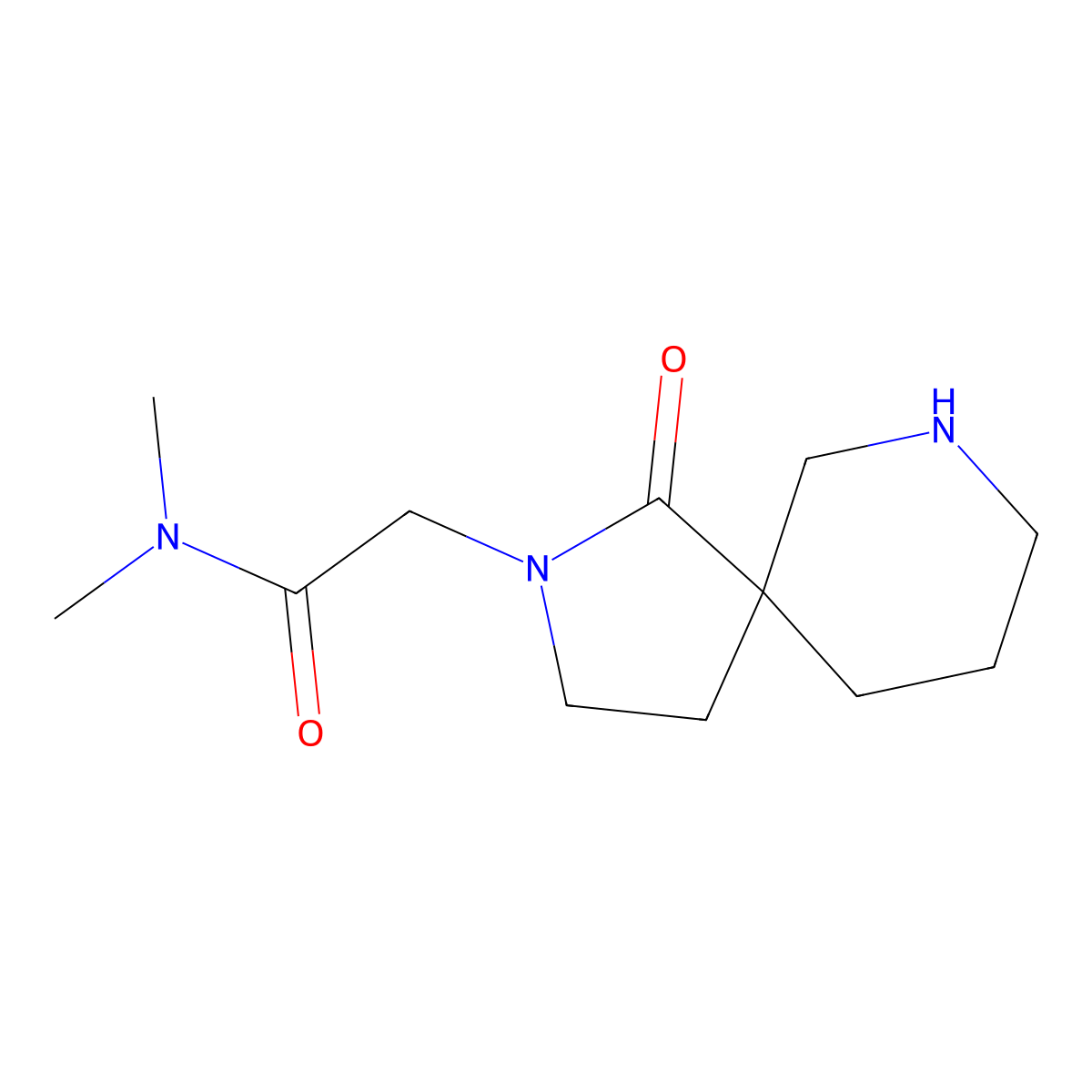 N,N-Dimethyl-2-(1-oxo-2,7-diazaspiro[4.5]decan-2-yl)acetamide molecular structure, CAS 1422062-05-2