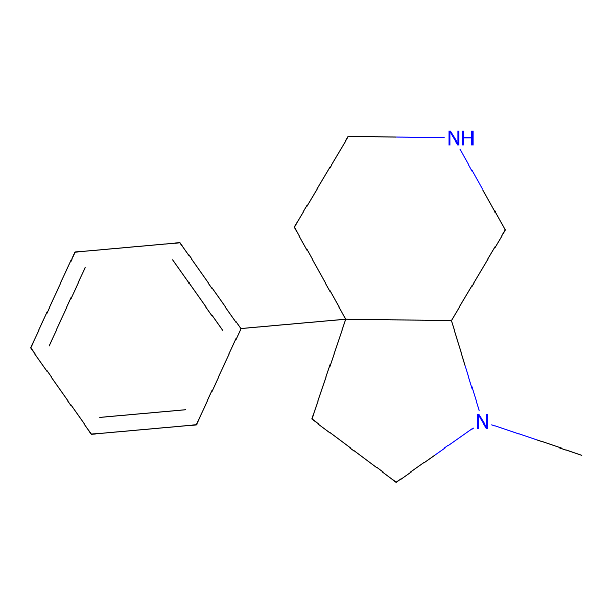 1-Methyl-3a-phenyloctahydro-1H-pyrrolo[2,3-c]pyridine molecular structure, CAS 1422062-08-5