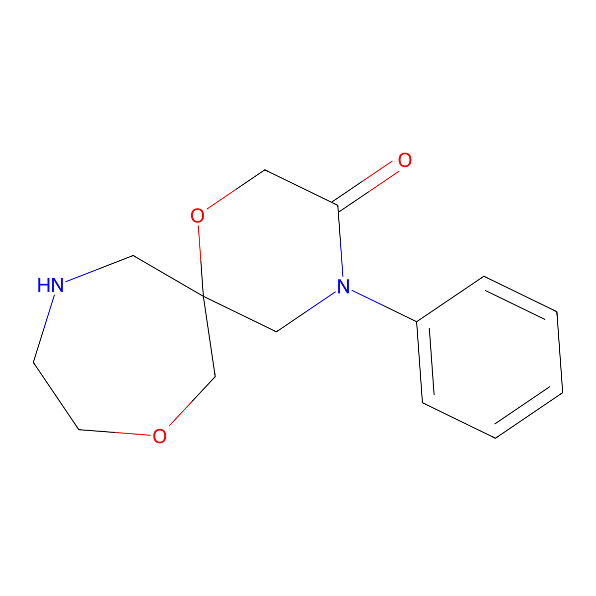 4-Phenyl-1,8-dioxa-4,11-diazaspiro[5.6]dodecan-3-one molecular structure, CAS 1422062-09-6